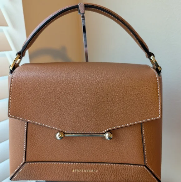 Strathberry Mosaic Top handle Grain tan Vanilla Stitch - Picture 2 of 14